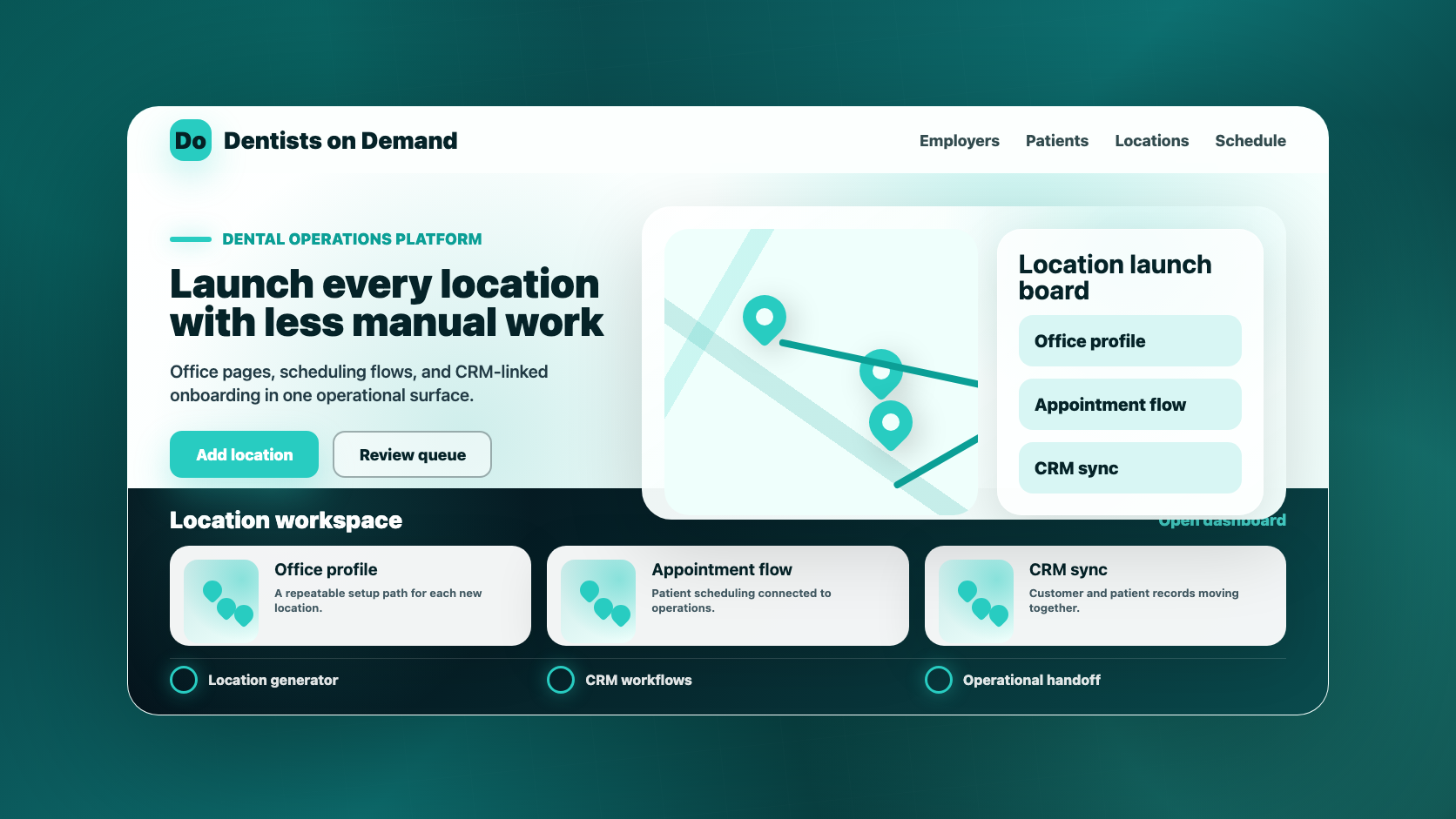Dentists on Demand card project preview