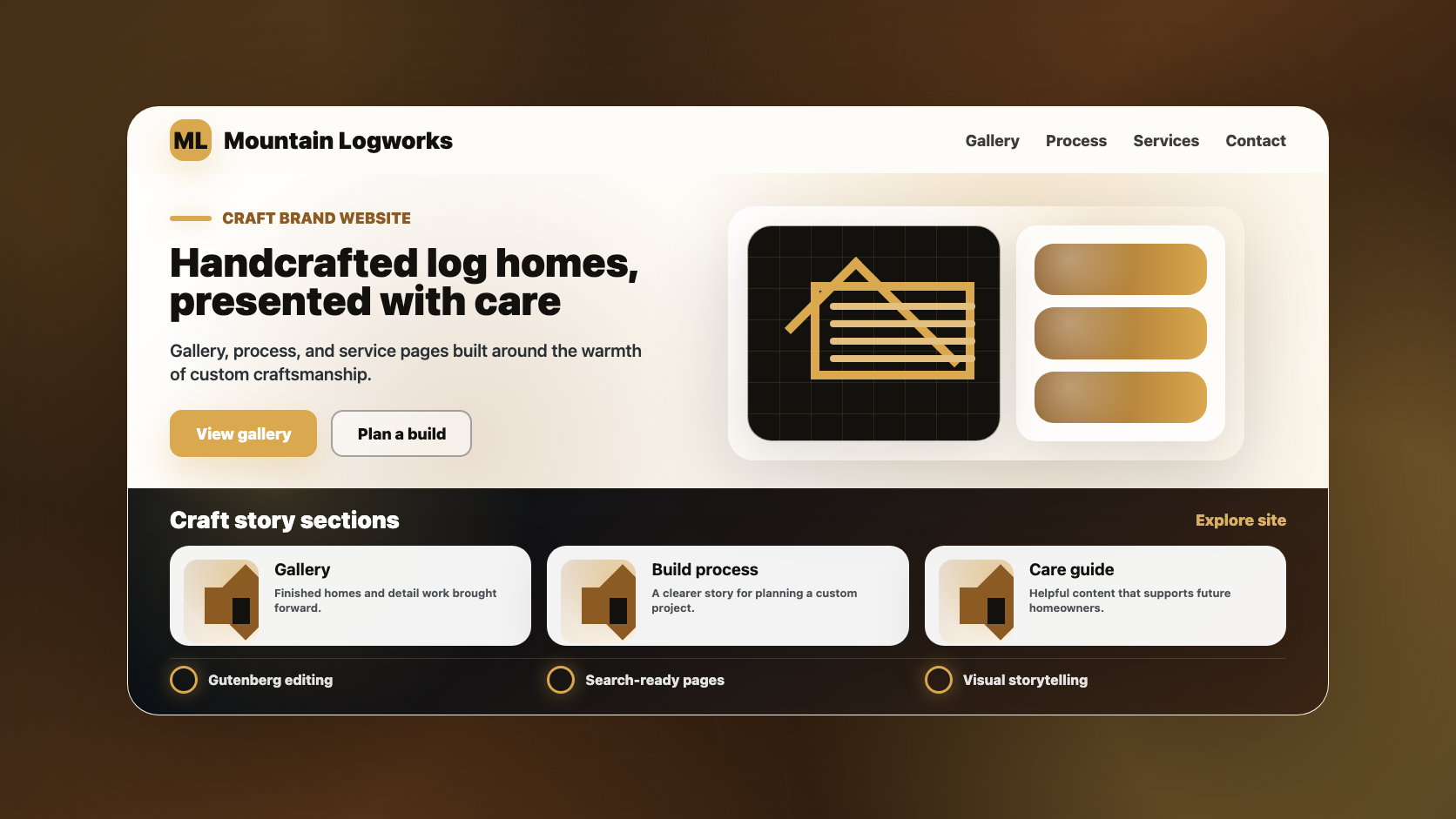 Mountain Logworks card project preview